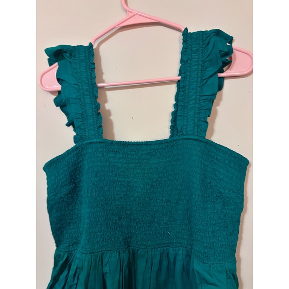The drop nwt green smocked dress size large - Picture 6 of 7